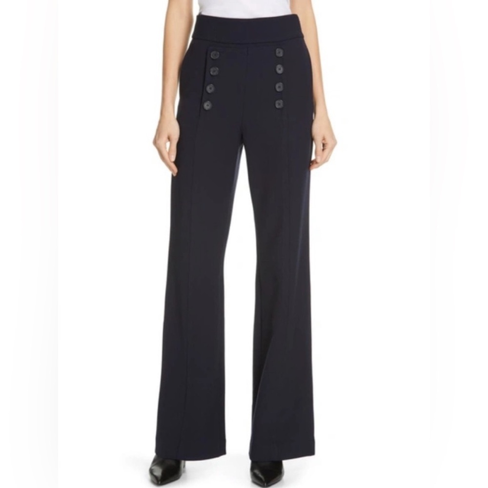 Joie Ardina Navy Wide Leg High-Waisted Pants
